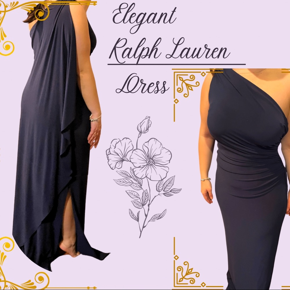 Navy blue Ralph Lauren Gown Size 12